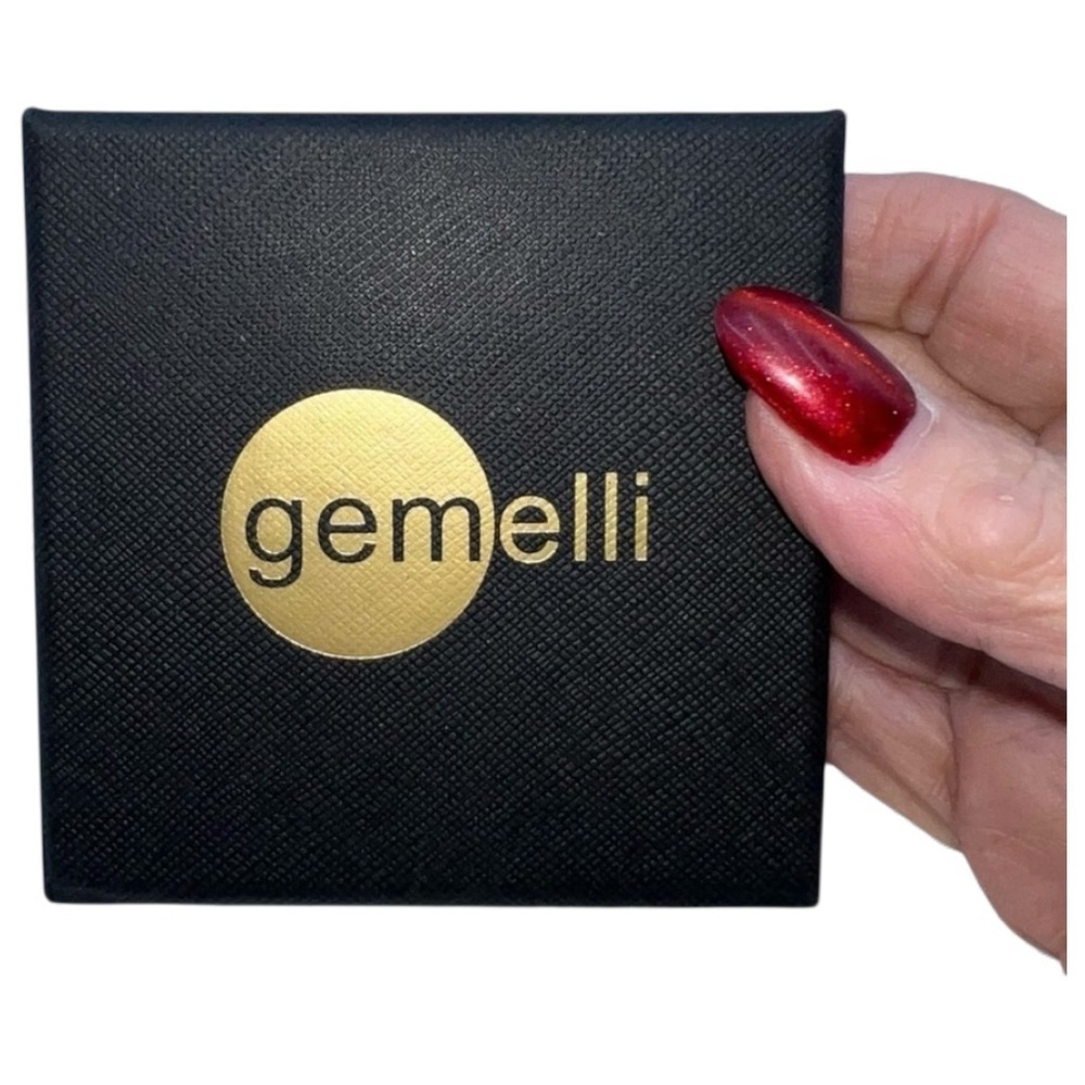 GEMELLI Two Tone Martini Earrings With Sparkling Pave’ Crystals - Picture 6 of 7